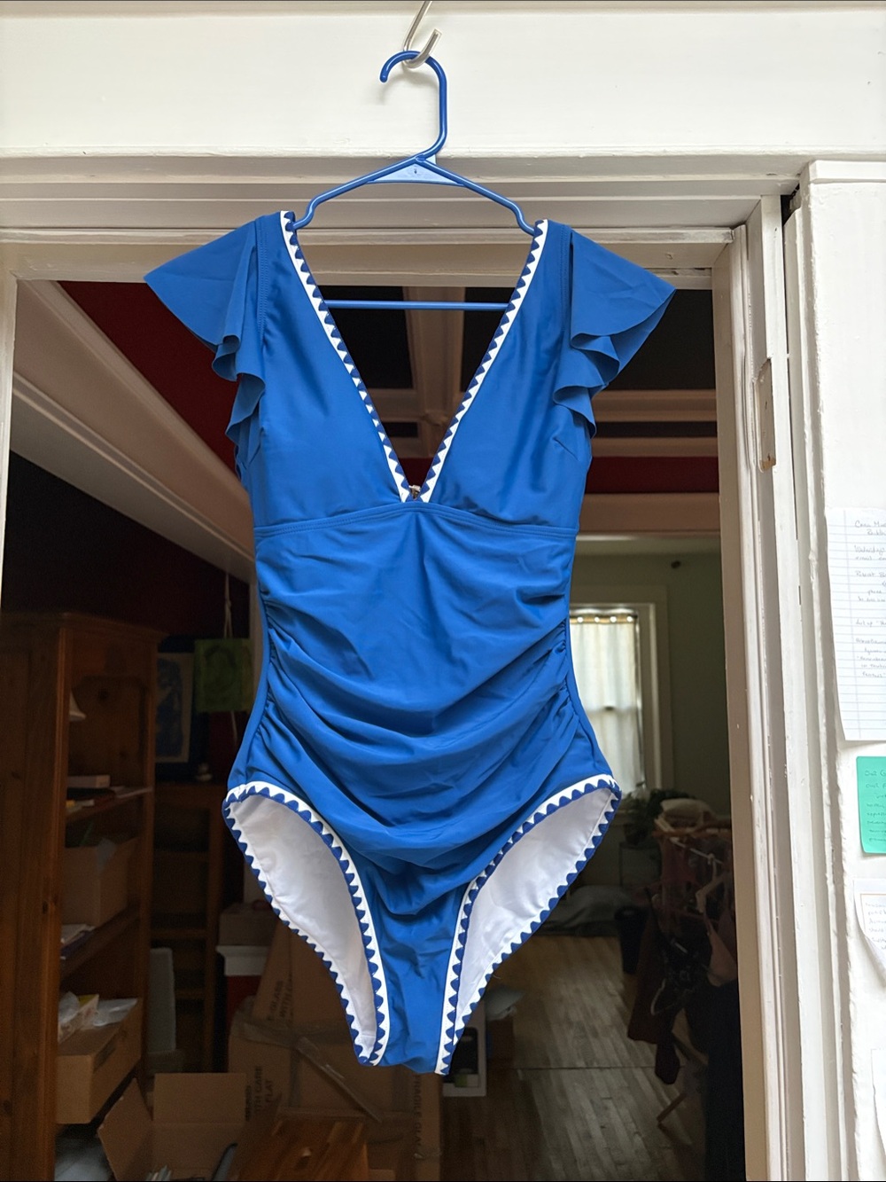 Aidonger Swim Tommy Control One-Piece with Scalloped Trim